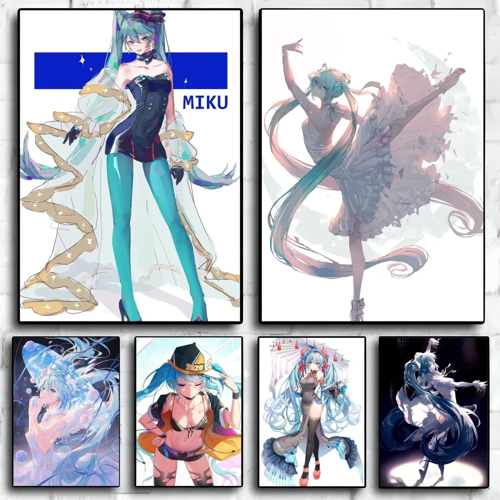 

H-Hatsune M-Miku Poster Paper Print Home Living Room Bedroom Entrance Bar Restaurant Cafe Art Painting Decoration