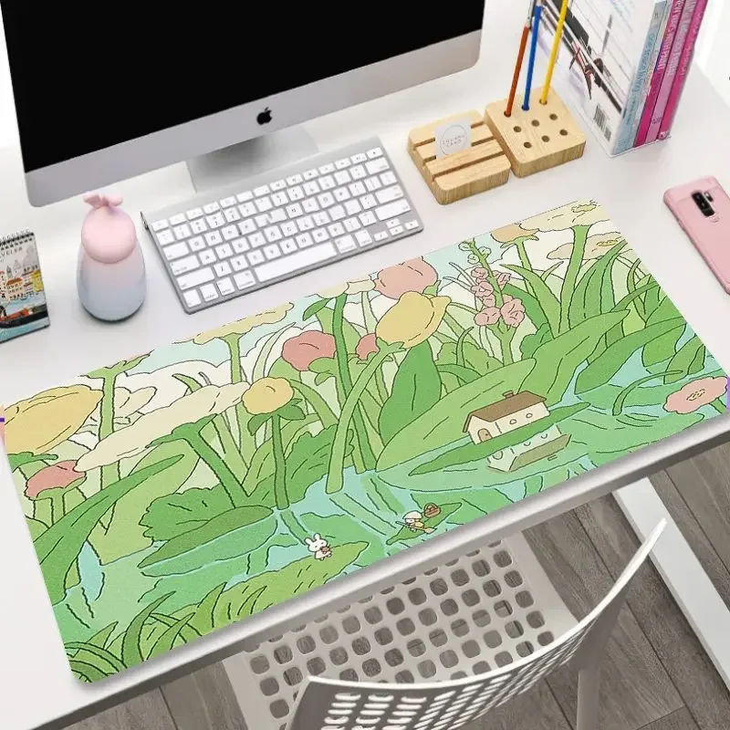 Large Computer Mousepad Cat Mose Pad Gamer Keyboard Mouse Mats Xxl Gaming Accessiores Desk Mat Anime Kawaii Girl Mausepad