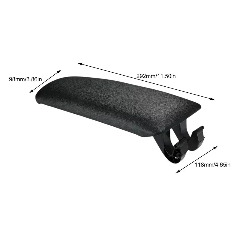 Car Center Armrest Lid Cover Black PU Leather Armrest Lid Cover Latch Clip Catch for Audi A4 B6B7 Audi A1 2002-2008
