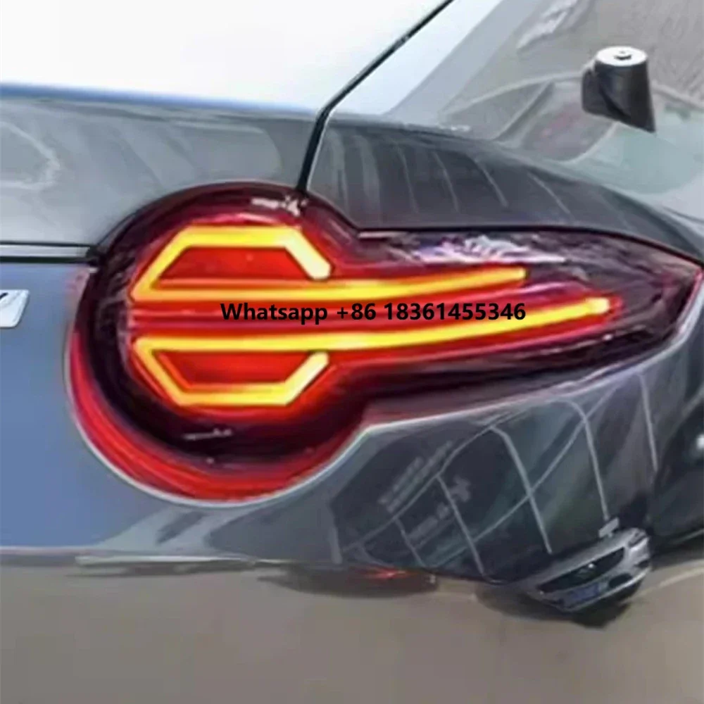 

Светодиодные задние фонари для автомобиля 15-22 для MX5: стоп-сигнал, ходовые огни, фонарь заднего хода, указатель поворота, 2 шт.