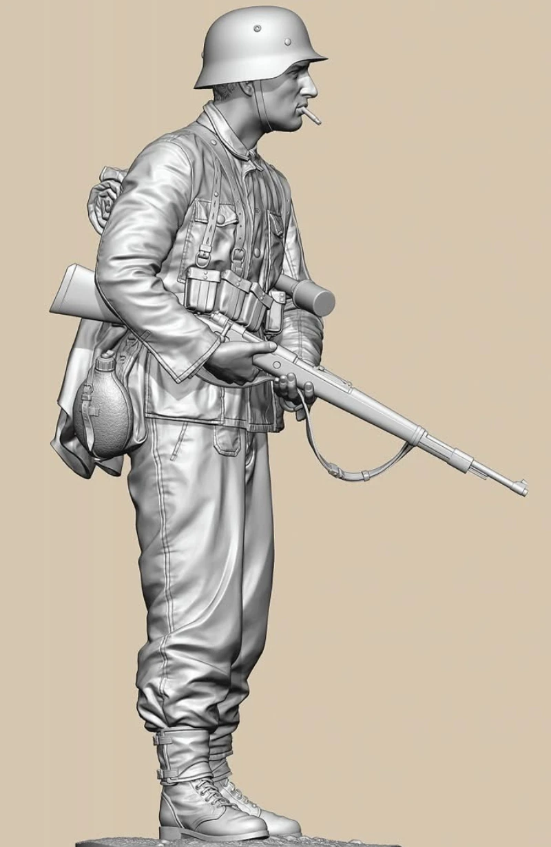 Kit de figurines en résine moulée sous pression, échelle 1/16, Poteau Ambush Battle Panzergrenadier, non assemblé et non peint