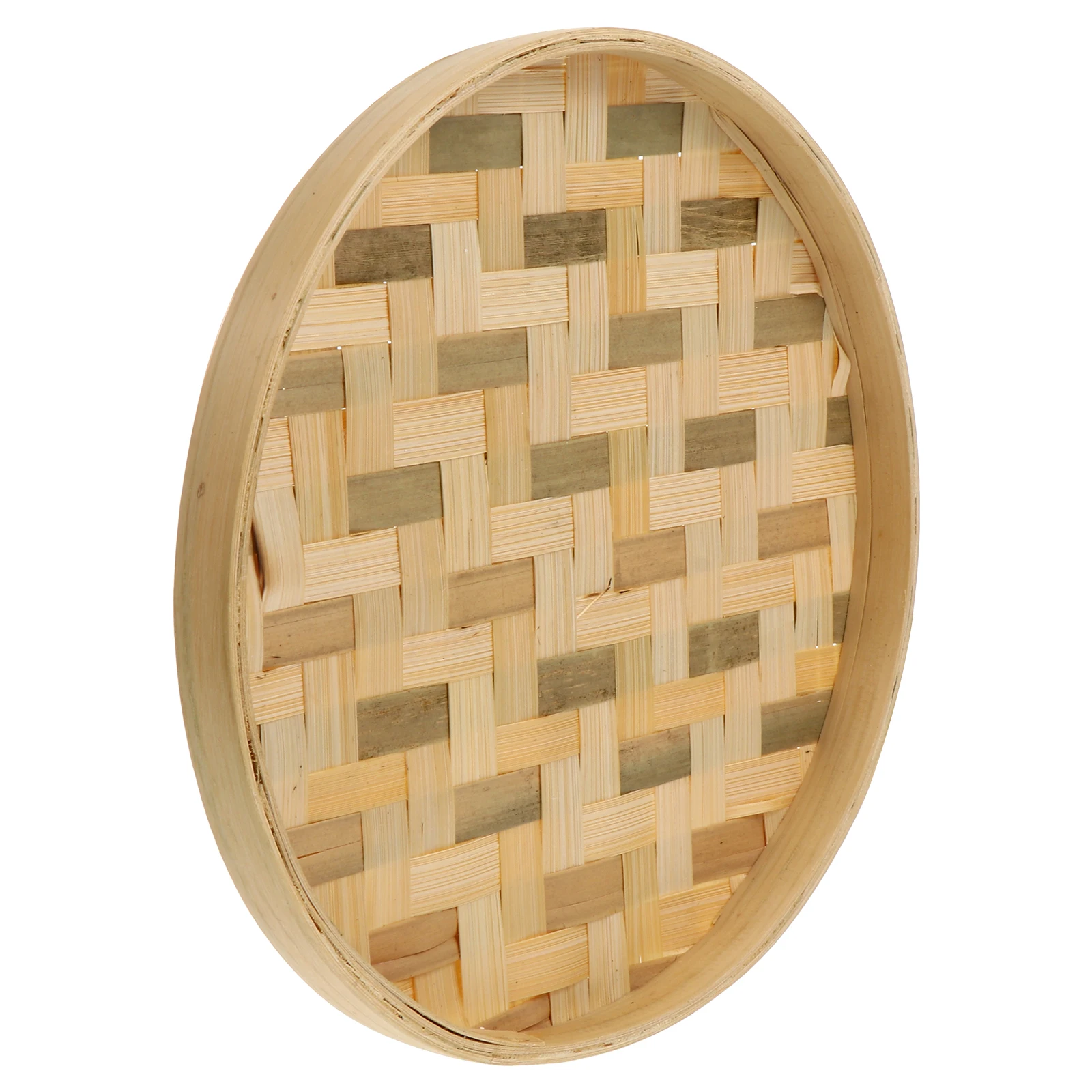 

Bamboo Weaving Round Dustpan Kitchen Basket Storage Drying Container Material Smooth Surface Food Tray Manual Polishing