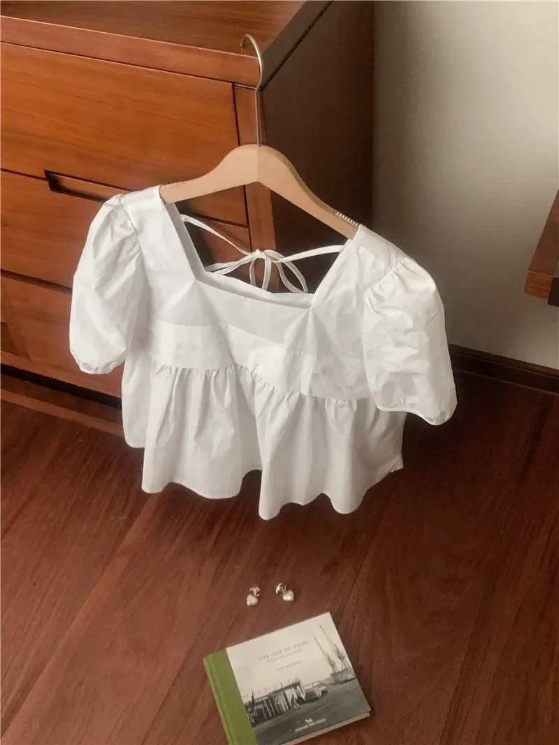 Summer Women Blouse Spring Shirt Female Woman Blouse Maxi Blusas Chiffon Casual Elegant Vintage Long Sleeve Oversize Loose White