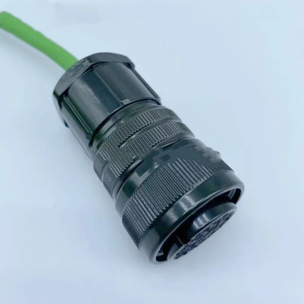 A06B-6078-K814 Encoder Cable Using for signal Feedback Green Straight Head 2m