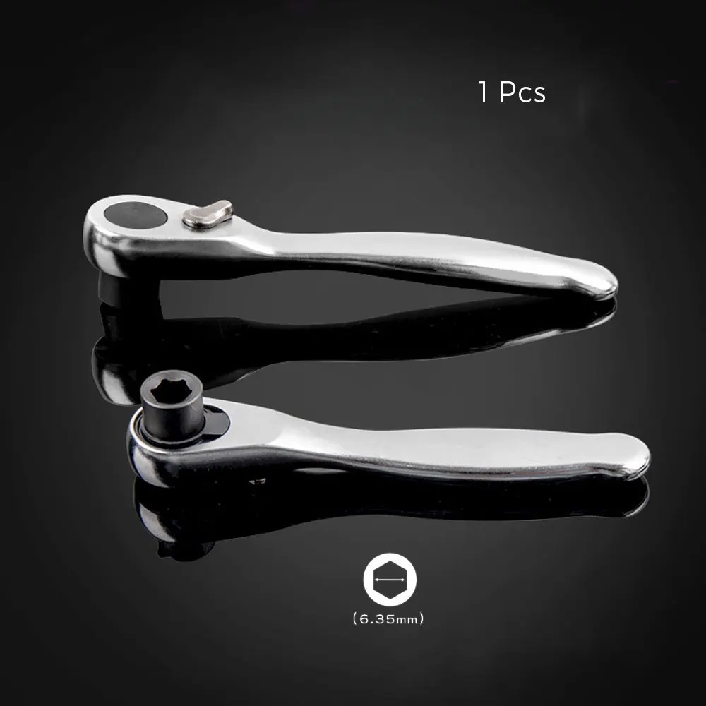 Mini treble 1/4 Ratchet Wrench Double Ended Quick Socket Ratchet Wrench Screwdriver Hex Torque Wrenches Set Spanner image 5