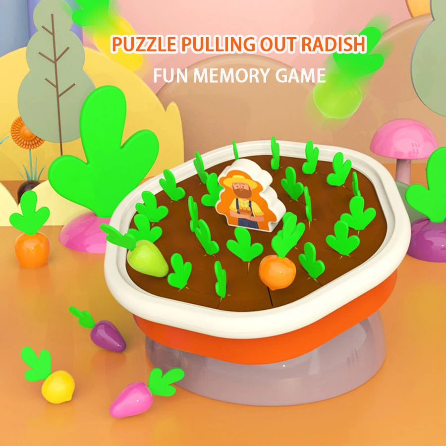 Radish pulling toys children's educational toys parent-child interactive training fun memory training board games