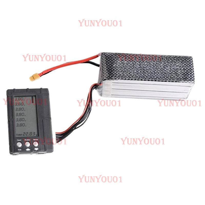 

High-Precision Triple-In-One Electronic Display Tester 2-6s Lithium Battery Voltage Monitor Balancer Discharger