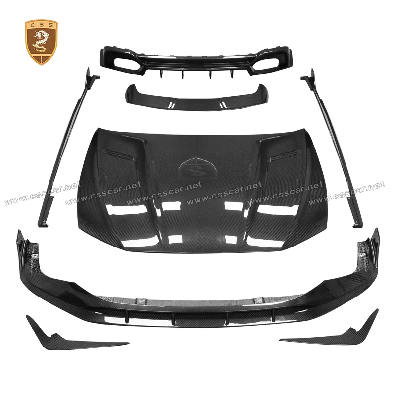 2Pcs Side Skirts Rocker Panel Extension Lip For Audi RS6 Upgrade PAK Style Car Rear Truck Wing Racing Spolier Lid Front Hood