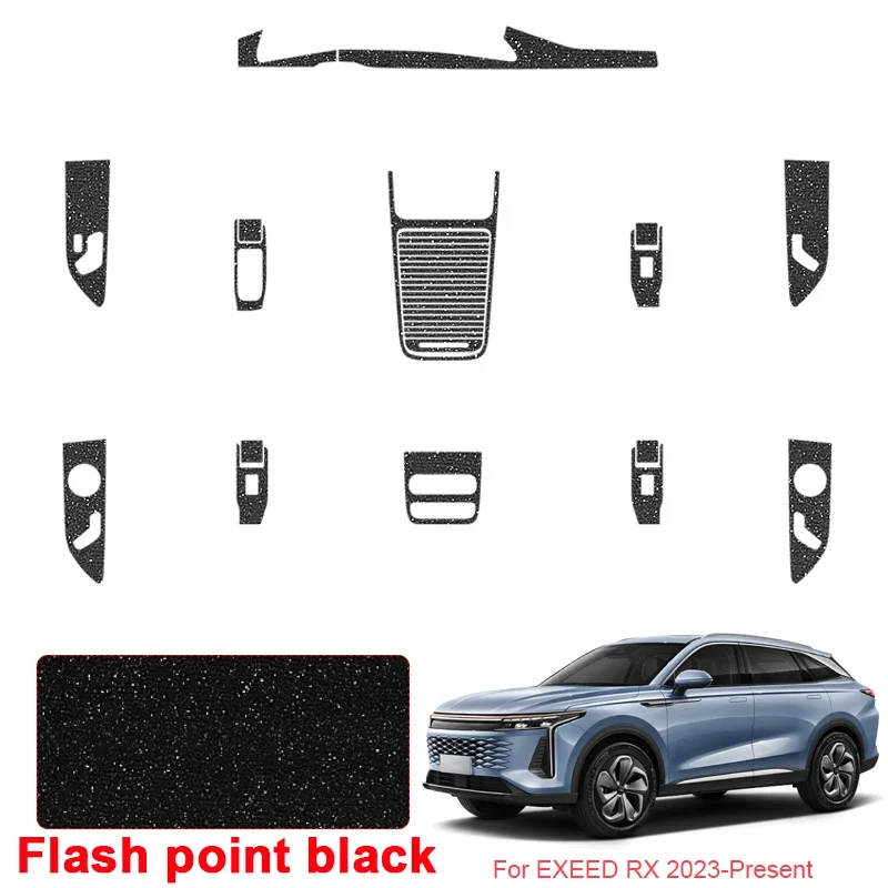 

Для EXEED RX 2023-настоящее время, левый руль, карбоновая внутренняя наклейка для автомобиля, панель подъема окна, наклейка, защитная пленка для внутренней двери, аксессуар