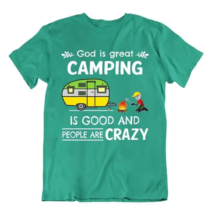 

Camping Outside Trip T Shirt Tee Gift Cool Cute Funny Outdoor Fresh God Crazy
