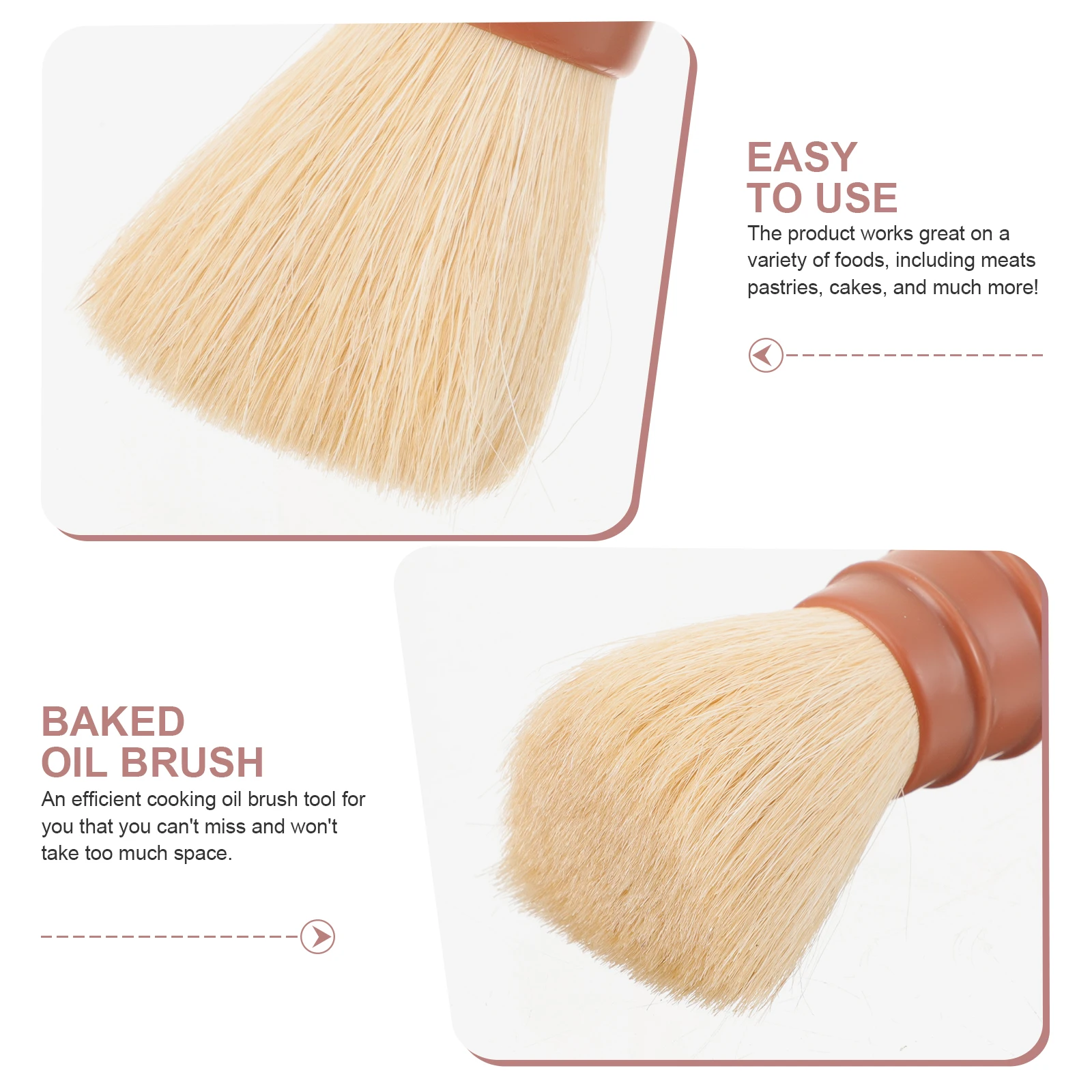 

BBQ Oil Brush for Cooking Basting Grilling Pastry Food Fleece Brush Durable Plastic H Storage Outdoor Dining Tool