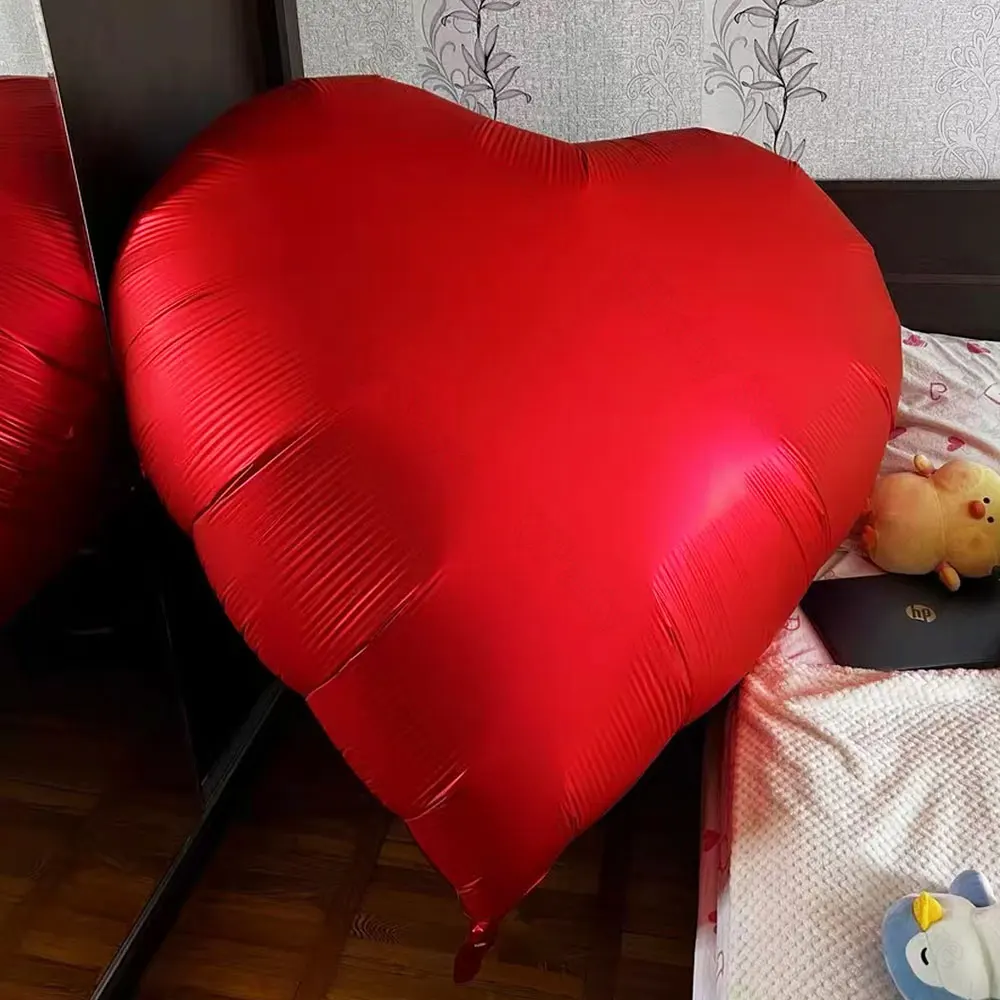 1/2 Stück riesige Herz-Luftballons, 60 Zoll, große rote herzförmige Heliumballons für Hochzeit, Geburtstag, Verlobung, Valentinstag-Dekoration – Detail 6