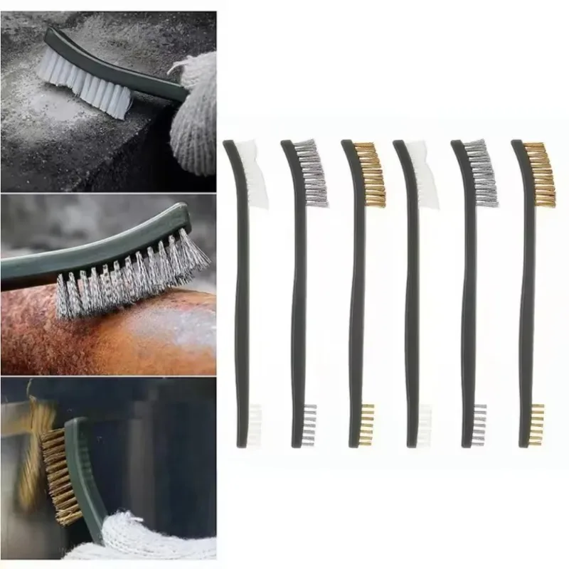 

Multi-function Car Detailing Cleaning Tool Accessories Wire Brushes and 4 Nylon Picks Pick and Brush Set 3 Double-headed Brushes