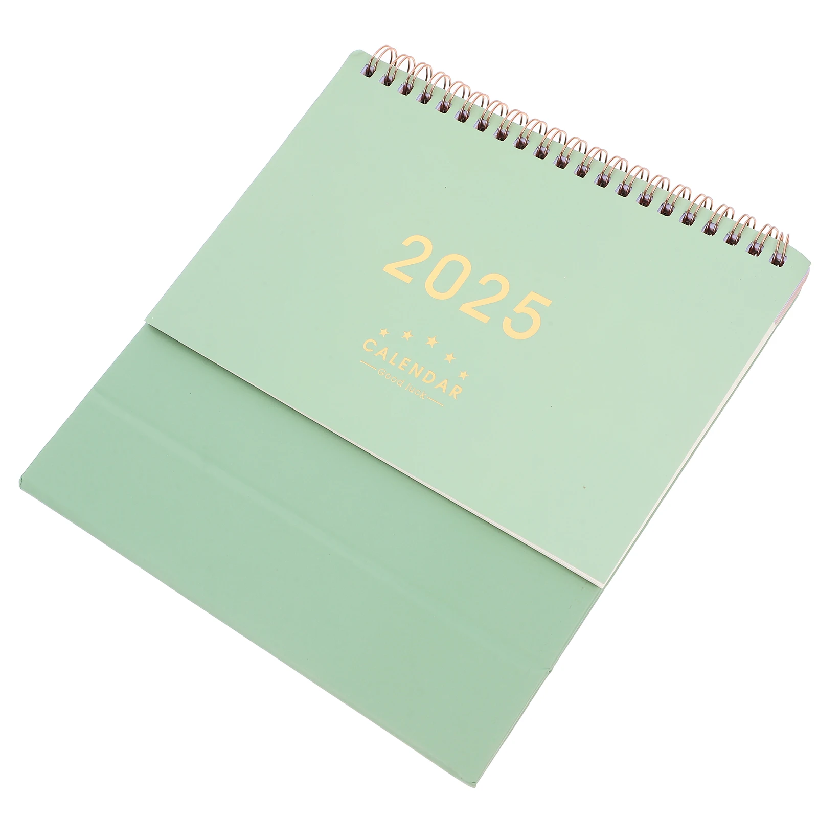 

Desk Calendar 2025 Standing Flip Mini Table Green Office Thick Material Coil Practical Monthly Memo Decorative
