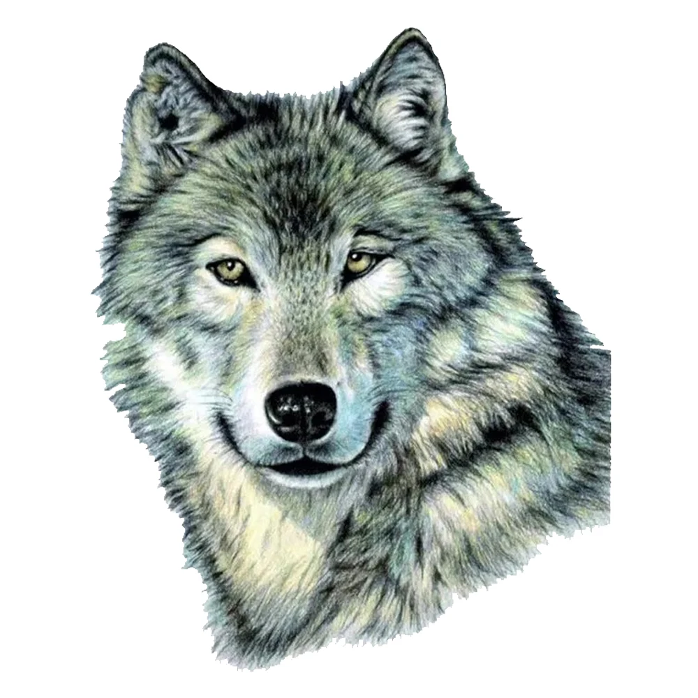 Наклейка на авто Серый волк Wolf Head Waterproof Vinyl Car Sticker for Bumper, Window, Truck, Laptop