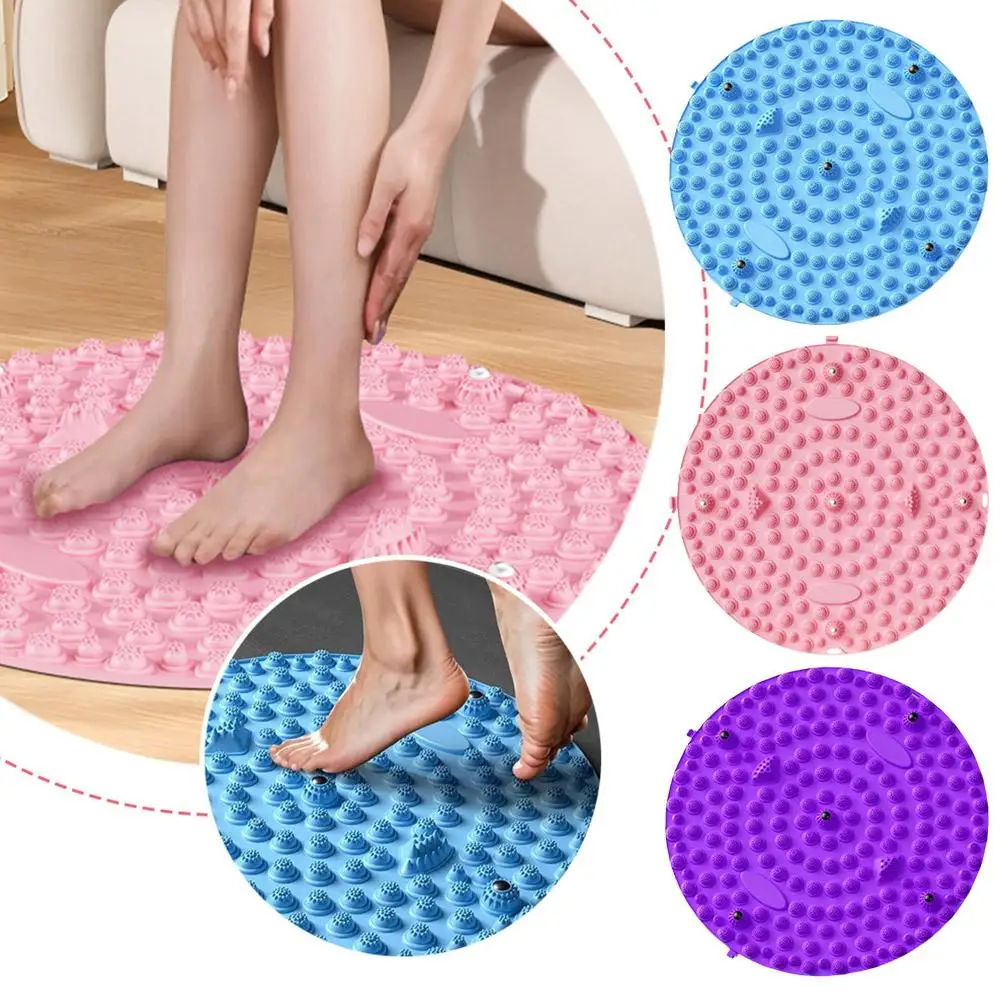 Foot Yoga Massage Acupressure Board Mat Relaxation Acupoint Feet Mat Massage Anti Fatigue Pad Massage Walk Mat Stone O3B8