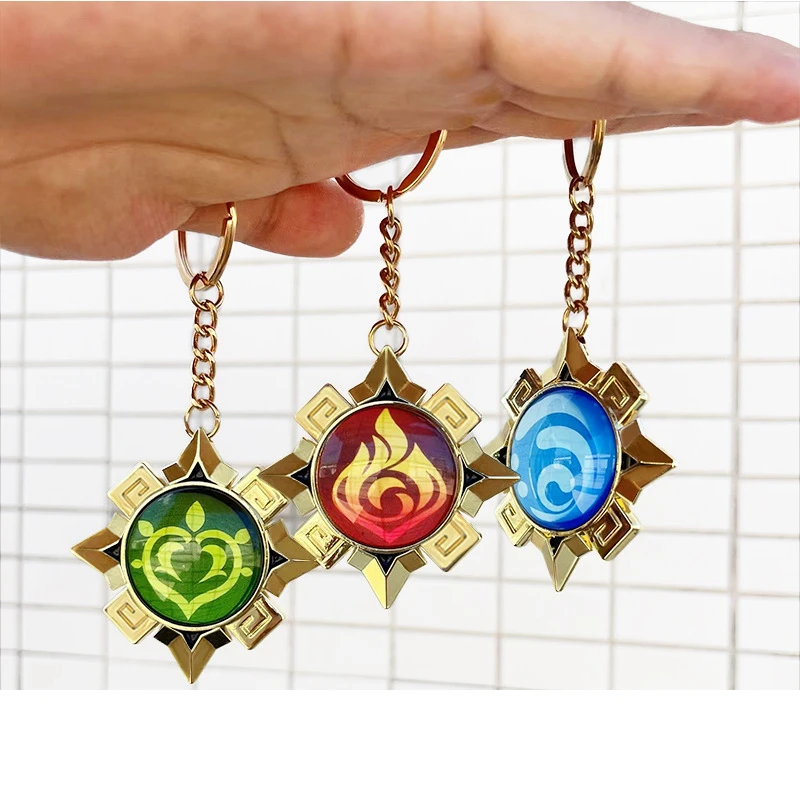 GENSHIN IMPACT nuovo Account Natlan Vision ciondolo elemento traslucido accessori Cosplay Anime portachiavi zaino Charm Iansan