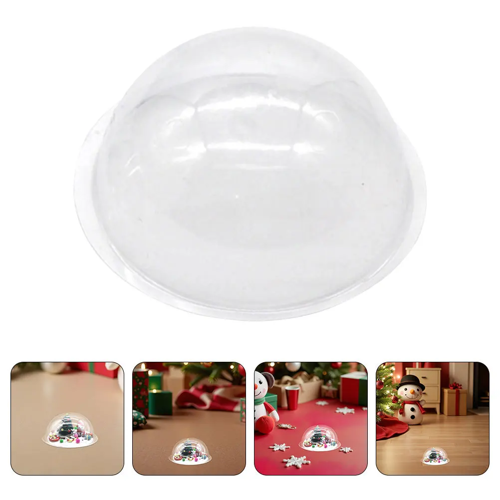 

30Pcs Snow Globe Dome Covers for Christmas Village Decorations Clear Plastic Hemispheres DIY Craft Ornament Displays Holiday