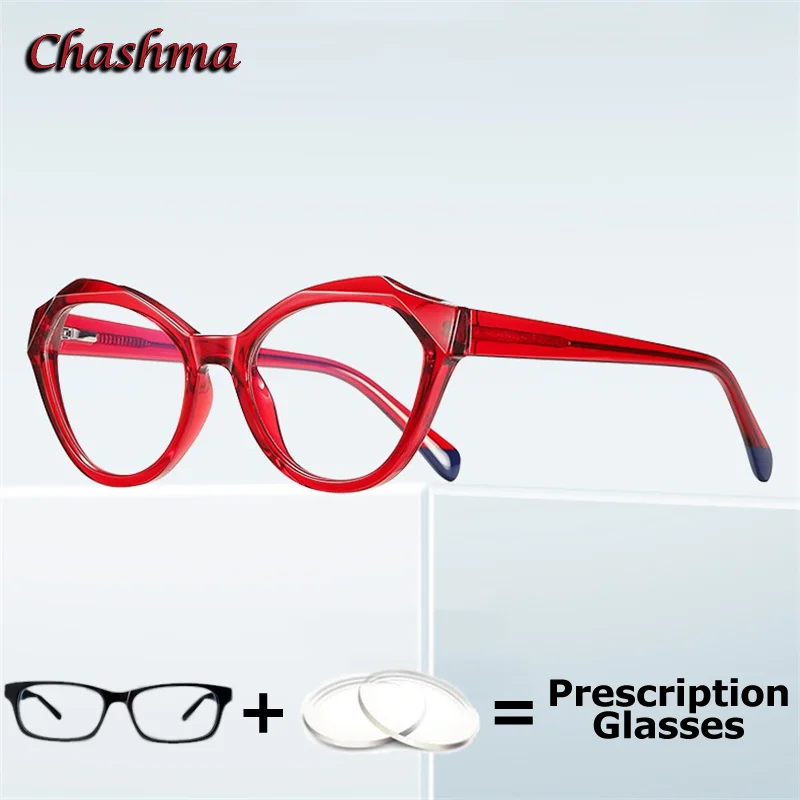 

Chashma Prescription Glasses Optical Women Myopia Cat Eye Anti Blue Computer Working Progressive Lenses Eyewear Spring Hinge