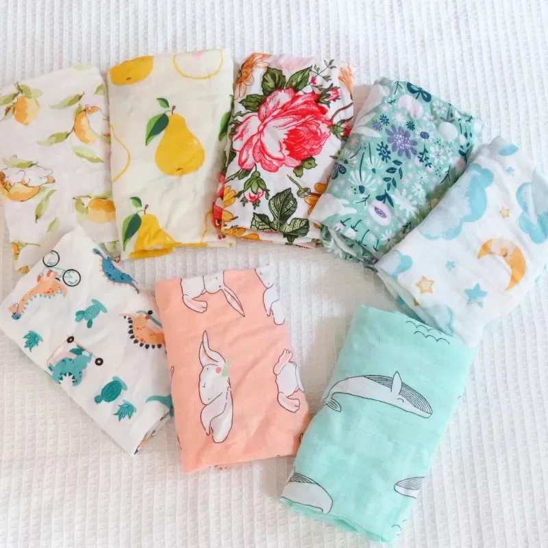 60x60cm Cotton Baby Blankets Soft Bamboo Baby Blanket Muslin Swaddle Wrap Boy Girl Feeding Burp Cloth Towel Newborns Baby Stuff