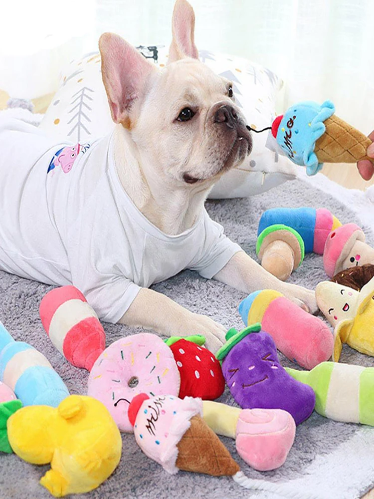 10/20/50 Pack Quietschende Spielzeuge für Hunde, Plüschspiele, niedliche Plüschtiere für kleine und mittelgroße Hunde, Fleece-Spielzeug im Großhandel – Detail 10