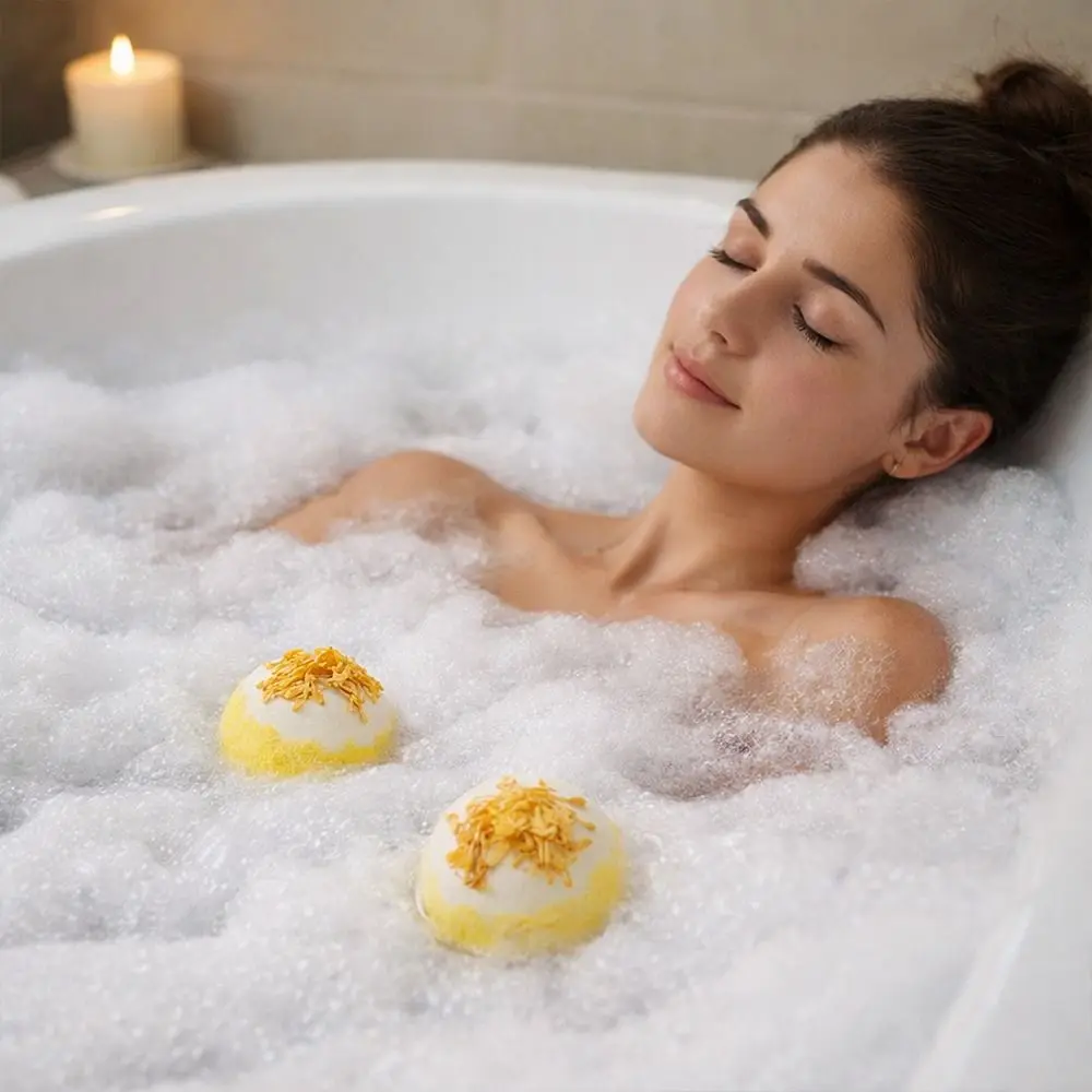 

New Handmade Essential Oil Bath Salts Ball Exfoliating Cleaning Bath Bombs 100g Bubble Explosion Ball Body Care