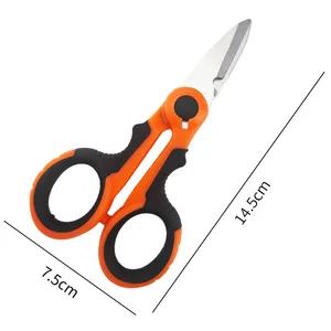 New high carbon scissors carbon scissors scissors of the household tools Electrician Tissue Scissors Cutting wire cutting tools for fabrics, paper and cable 10 Main Electrician Sales - №5