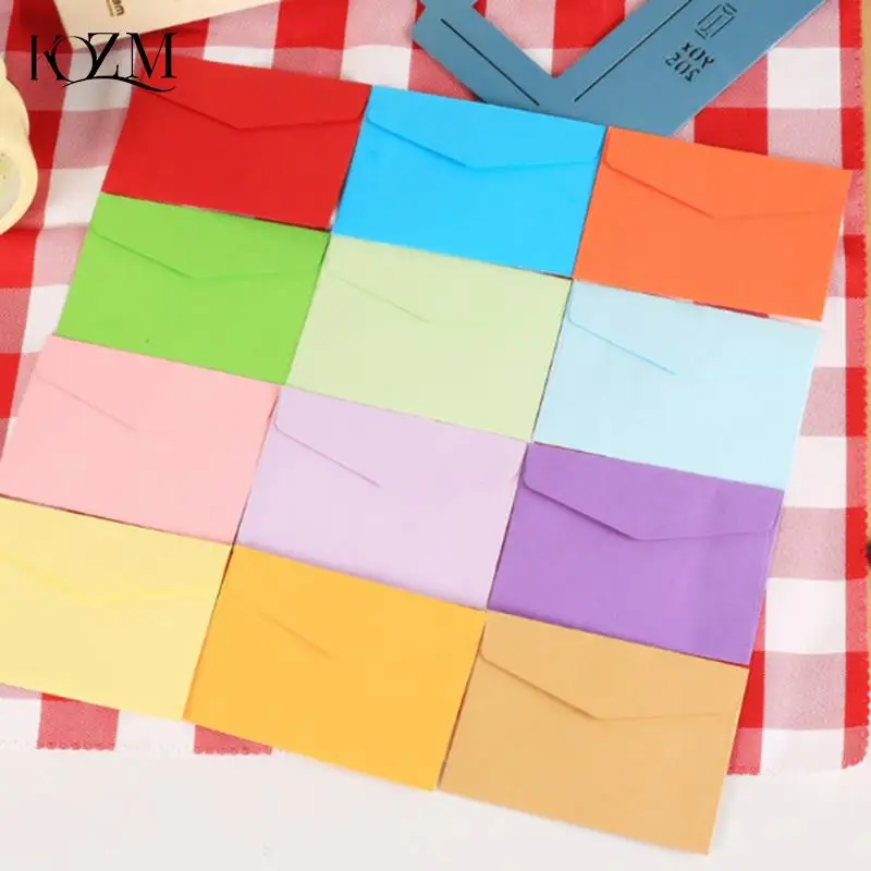 

10pcs Candy Colors Postcard Wedding Invitation Envelope Small Paper Envelopes