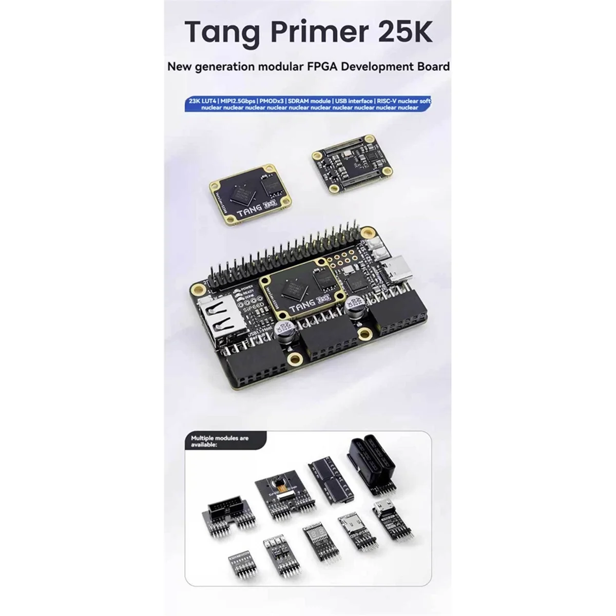 SMIEA Tang Primer 25K FPGA Development Board GOWIN GW5A RISCV Development Board 23K LUT4 PMOD Basic Kit