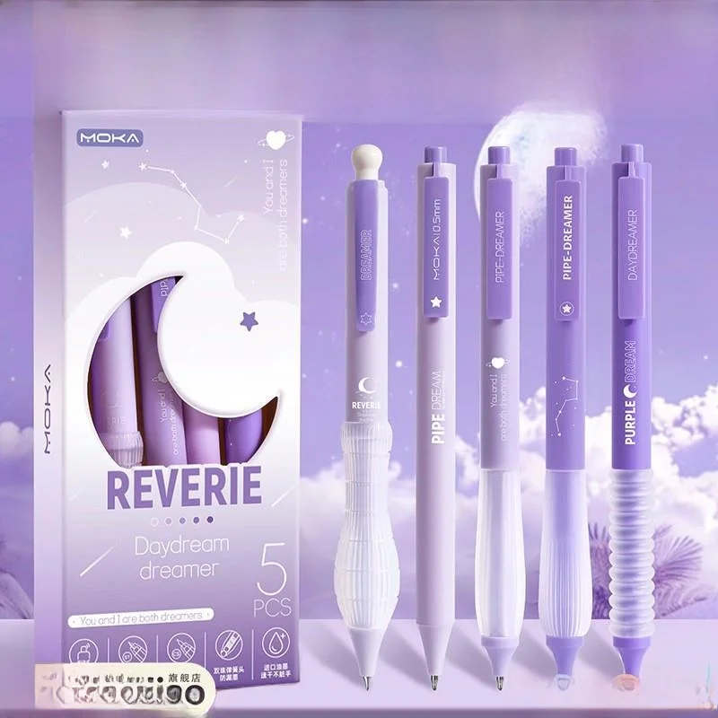 

adient Purple Neutral Pen Cli pe for High School Students Exam Practice ST Head Signature Bla Pen 05mm Soft Tip