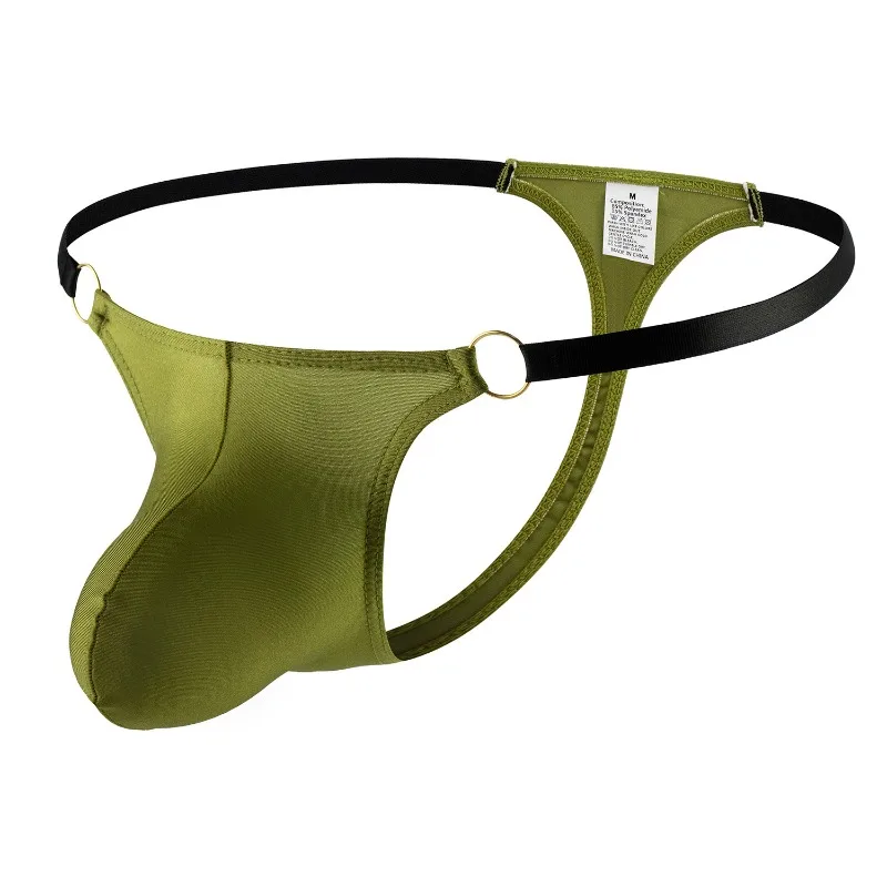 

2025 модные мужские стринги, мужские трусики с низкой талией, футболки с завязками и карманами, B620