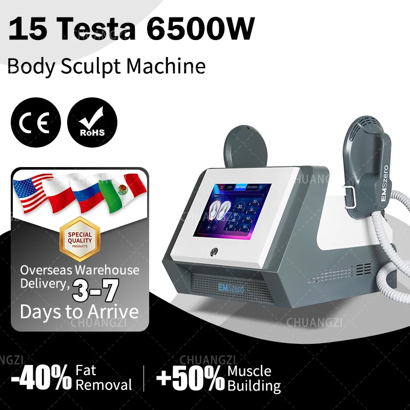 6500W RF EMSzero Machine Neo Body Fat Sculpting EMSZERO Pelvic Pad Muscle Stimulation For Slimming Salon