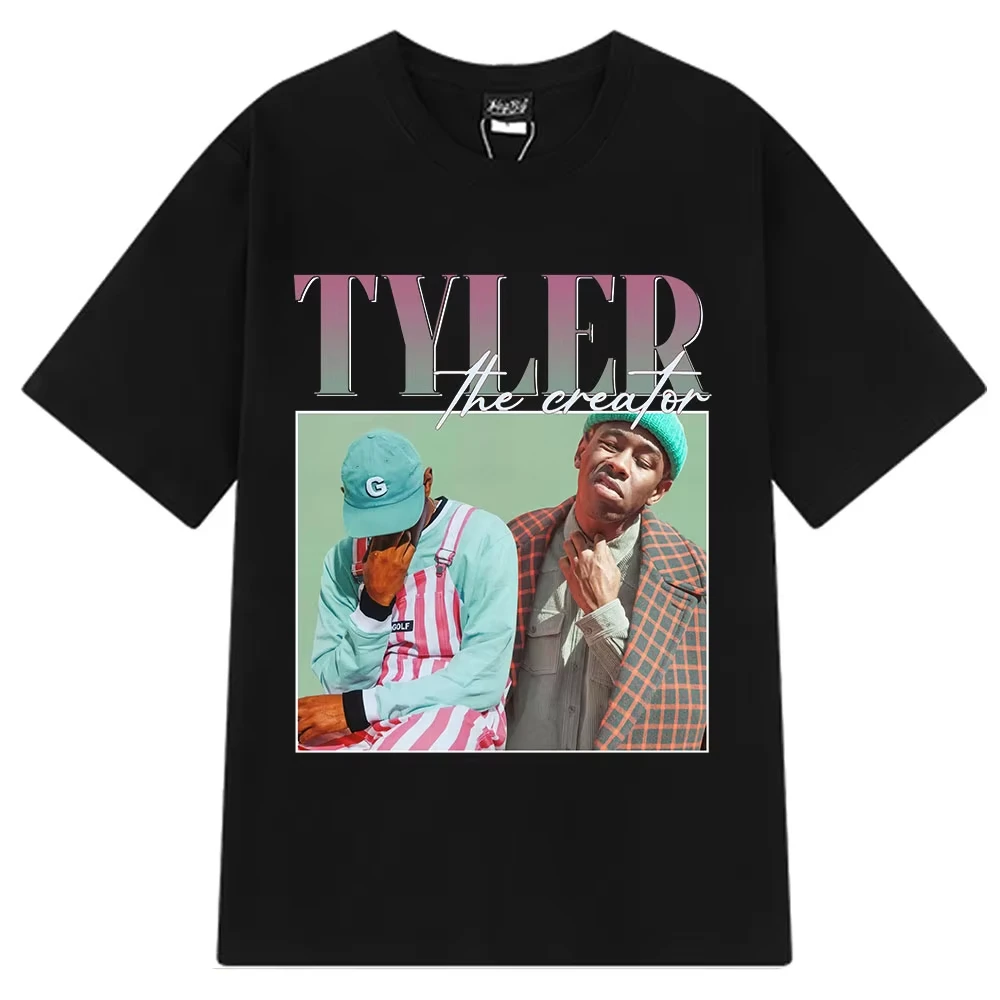 

2025 Tyler The Creator Rap Singer Funny T Shirts Men Women Cotton Casual T-shirt Retro T Shirts Summer Harajuku T- Shirts