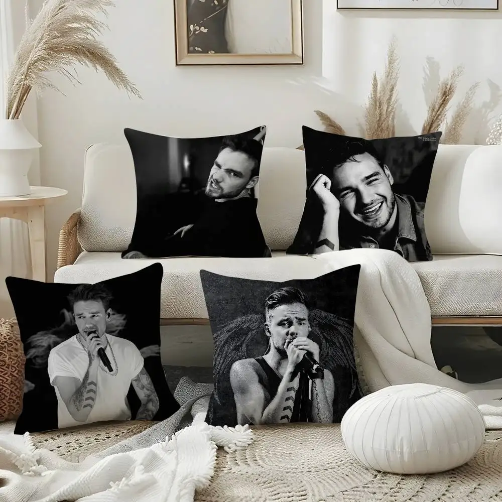 

Pillow Case Singer L_Liam Payne Sofa Short Plush Double-sided HD Printing Room Home Office Gift Cushion Cover