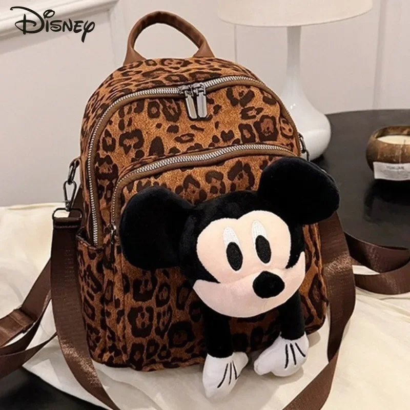 Disney Mickey New Women's Backpack Fashion High Quality Women's Doll Backpack Cartoon Versatile Large Capacity Women's Backpack