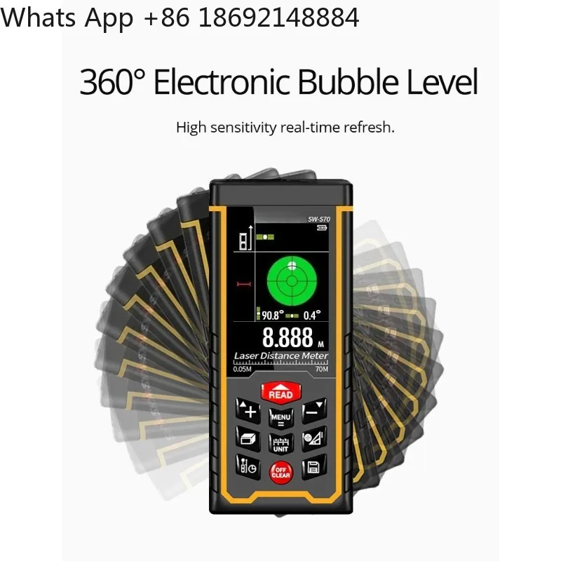 Laser Rangefinder for SNDWAY SW-S120 SW-S100 with Color Screen Infrared Distance Measurer Electronic Digital Ruler in English