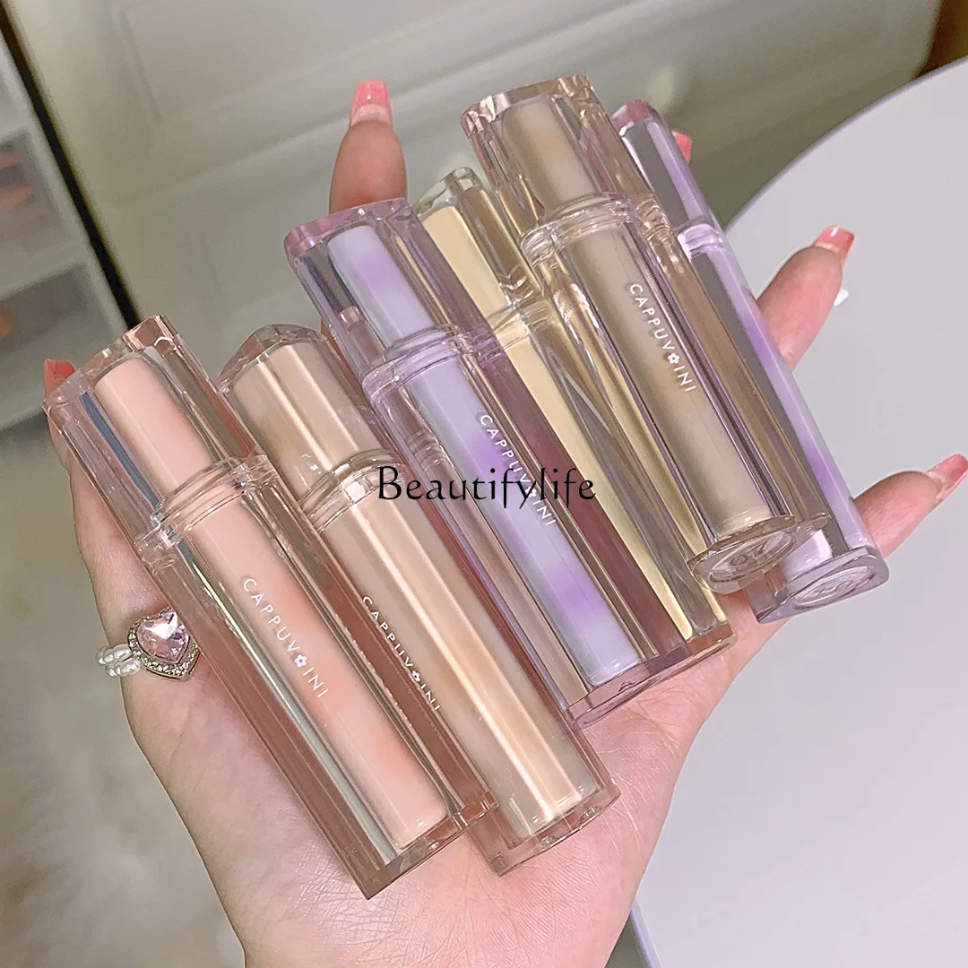 Iced Tea Mirror Lip Lacquer Water Glass Jelly Triangle Transparent Tube Lip Gloss