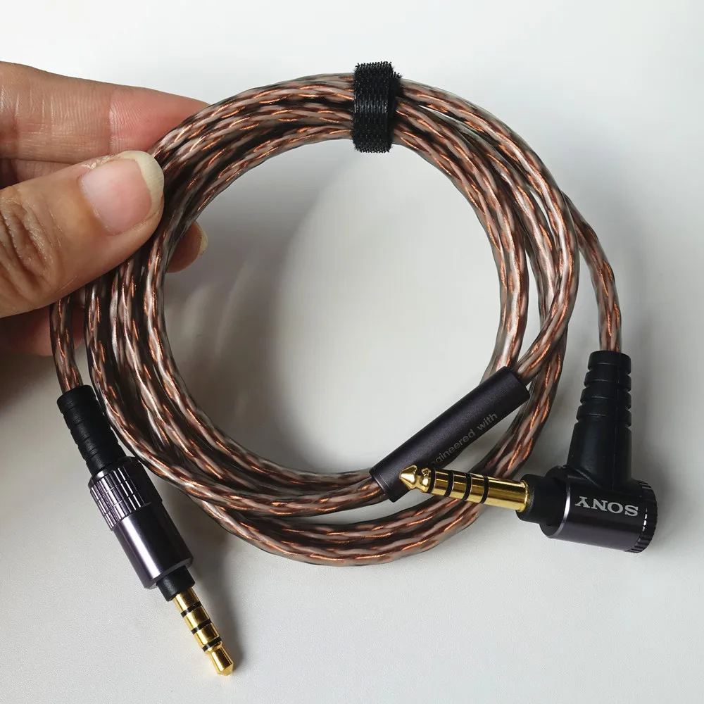 Original MUC S12SB1 Headphone Cable AUX Audio 8 Core Cable 3.5 Jack to 4.4mm Balanced Plug Upgrade Replacement Speaker Line Cord