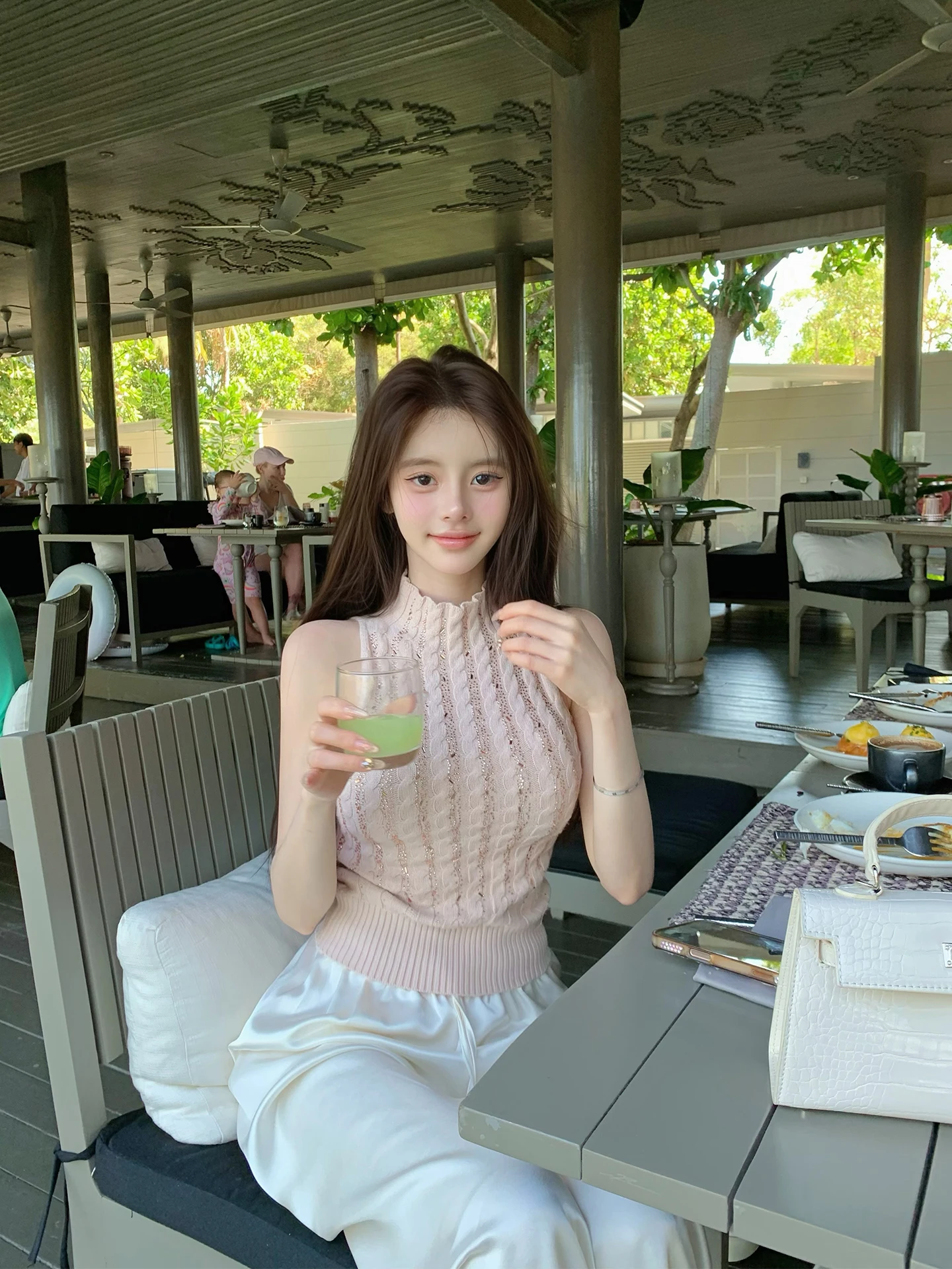 

AkiQiu Autumn Spring Dr Gentle Knitwear Women's Svel Top Faionable Diamond Heating Texture ort Length Vest