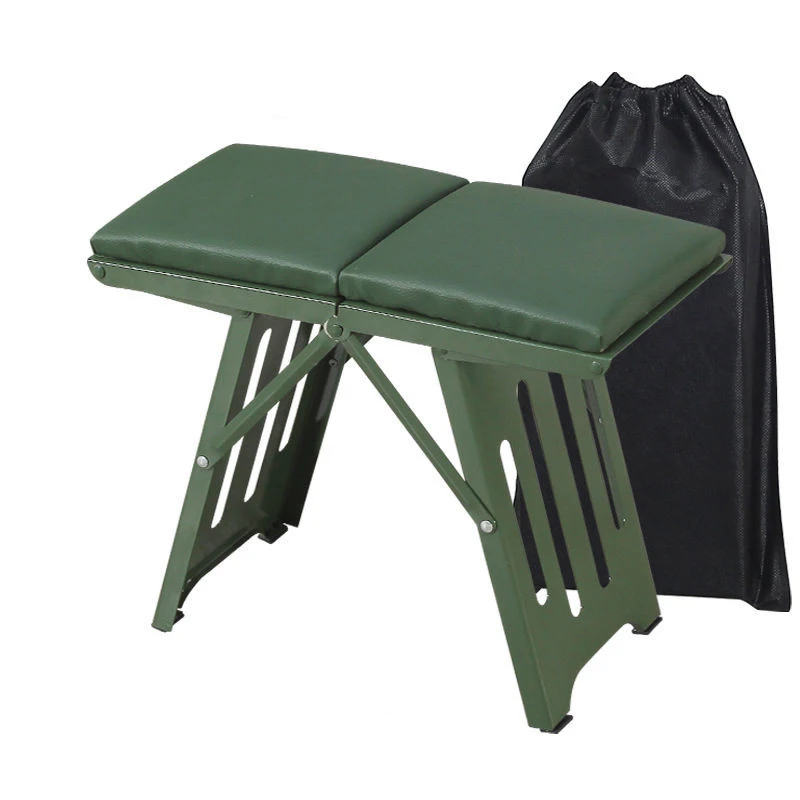 Outdoor Fishing Folding Stool Mini Simple And Easy Steel Stools Lightweight Train Portable Maza Customized Foldable Camp Chair