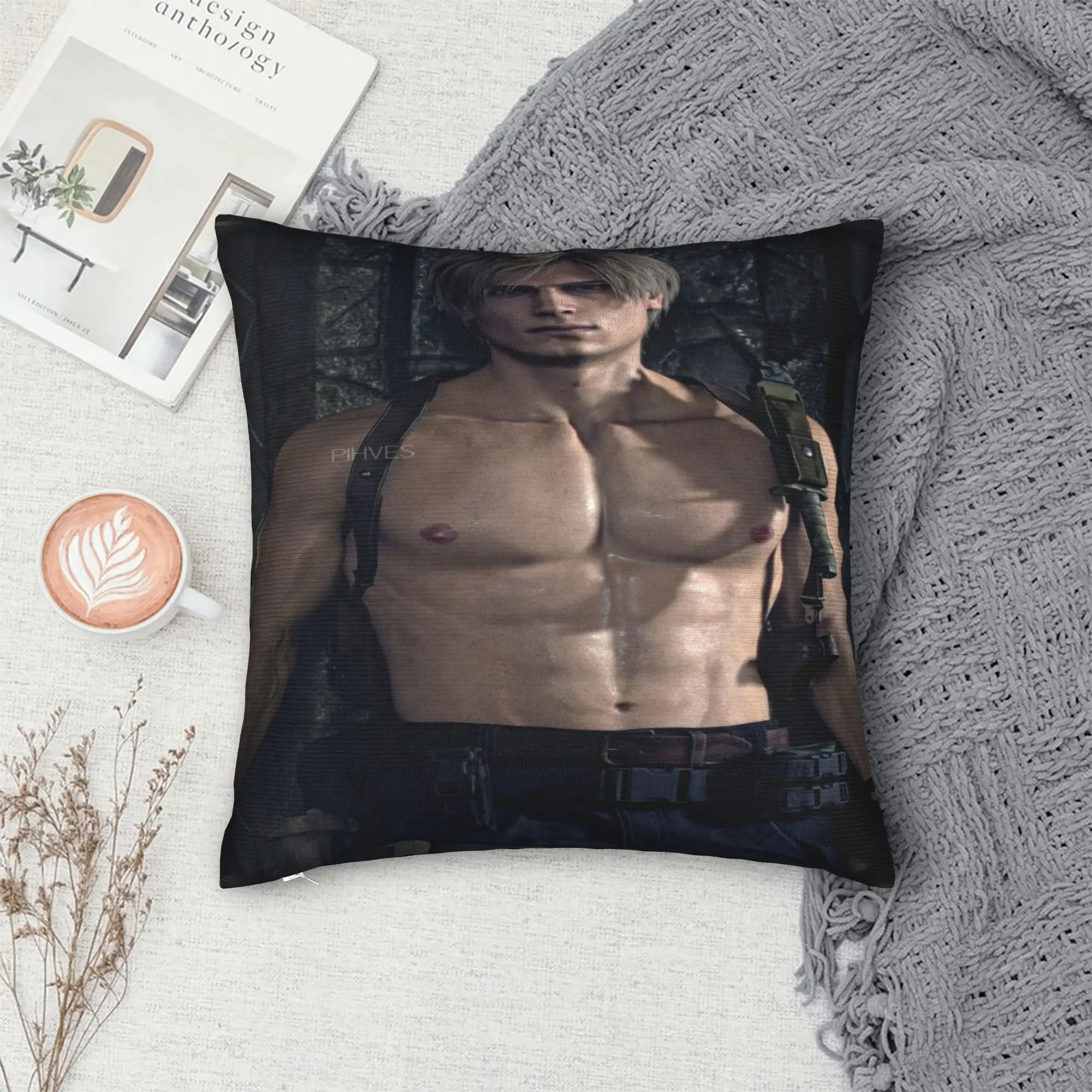 Leon Keneddy Residents Evils Pillowcase Stuff Soft Cushion Cover  Pillow Covers Home Decor Zipper Multiple Sizes