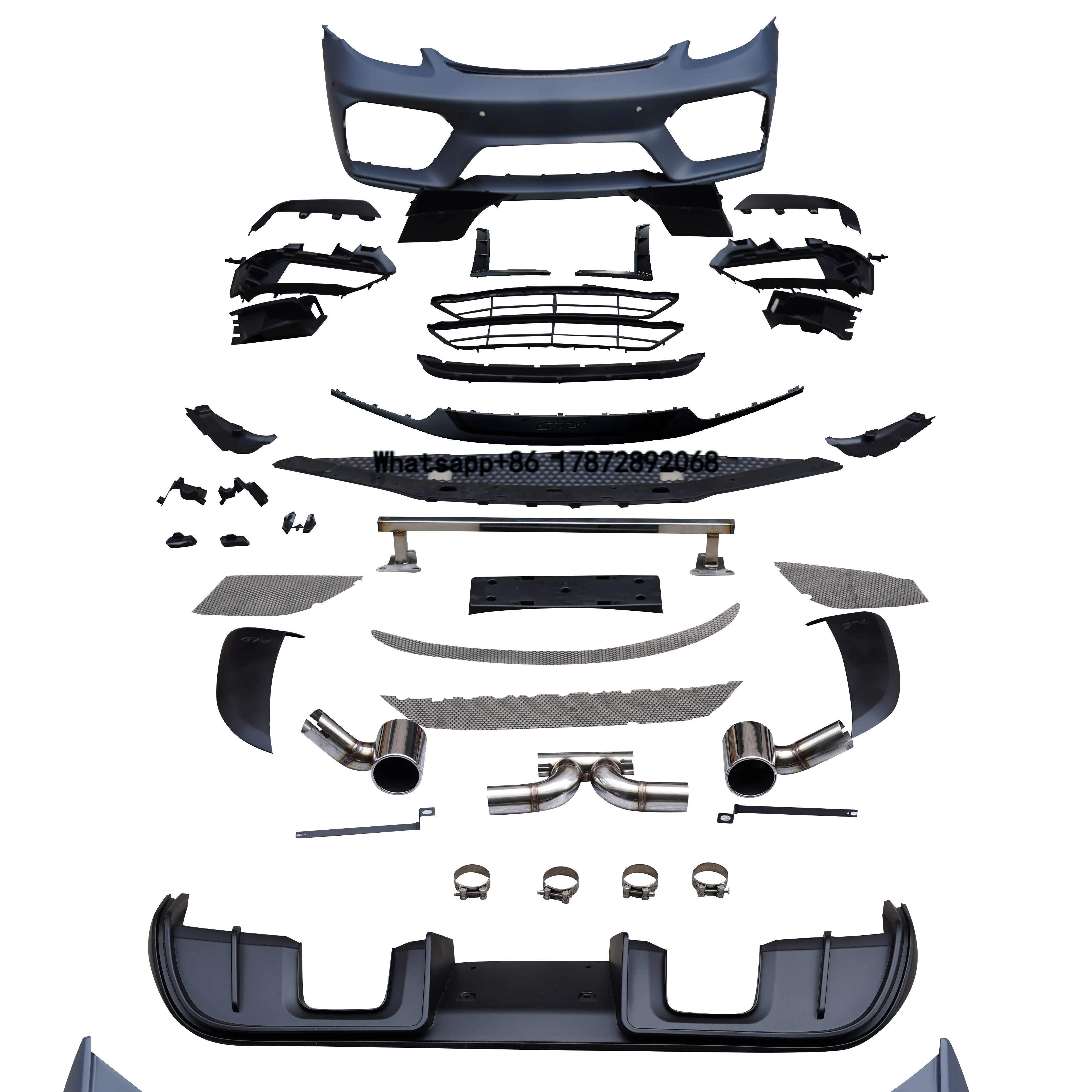 Upgrade New  Produce  Bumper and Rear Bumper for  718 to GT4 Style Full Bodykit 2016-2024 Manufacturer