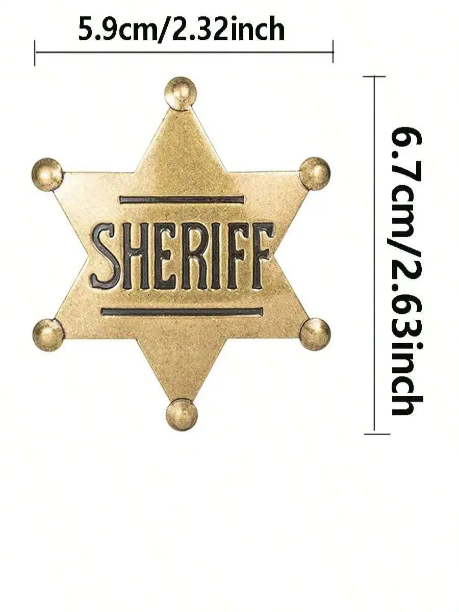 وسام بروش شارة شريف على الطراز الغربي العتيق - دبوس للملابس والقبعات دبابيس البرازيل yk Yungblud Fnaf الميداليات العسكرية