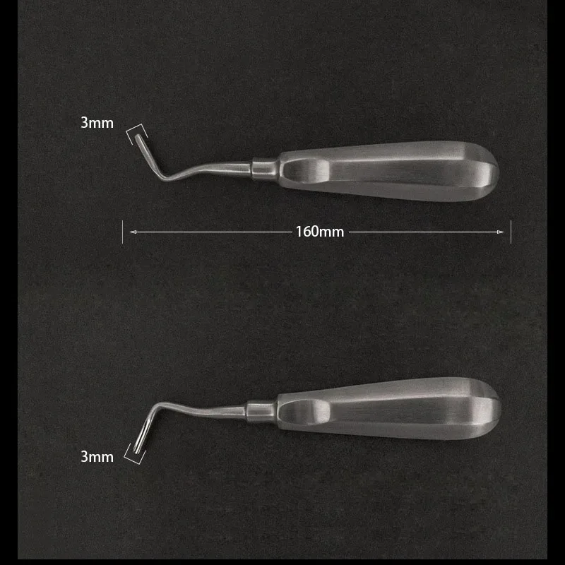 جهاز رفع جذور تقويم الأسنان ، قلم منحني برأس من الفولاذ المقاوم للصدأ ، أداة طب الأسنان ، أداة طبيب الأسنان ، 10 في كل مجموعة