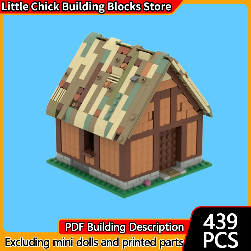 

Medieval Castle Model MOC Building Bricks Village Little House Modular Technology Children Holiday Gifts Assemble Toys Suit