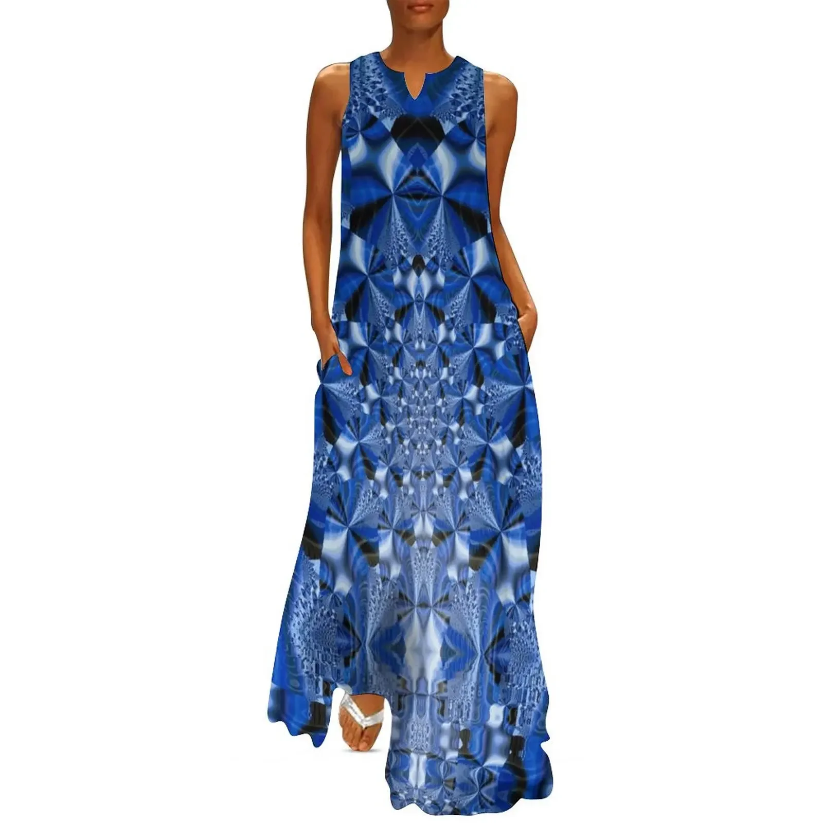 

Ice King Fractal Mandala Long Dress summer dress daily elegant dress Women's summer cute