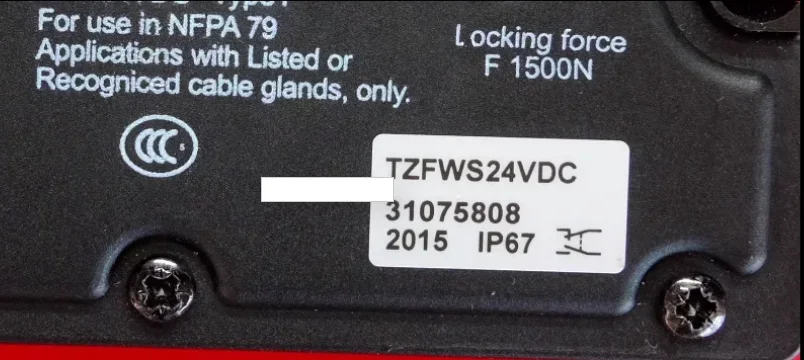 New SCHMERSAL security switch TZFWS24VDC 131022605