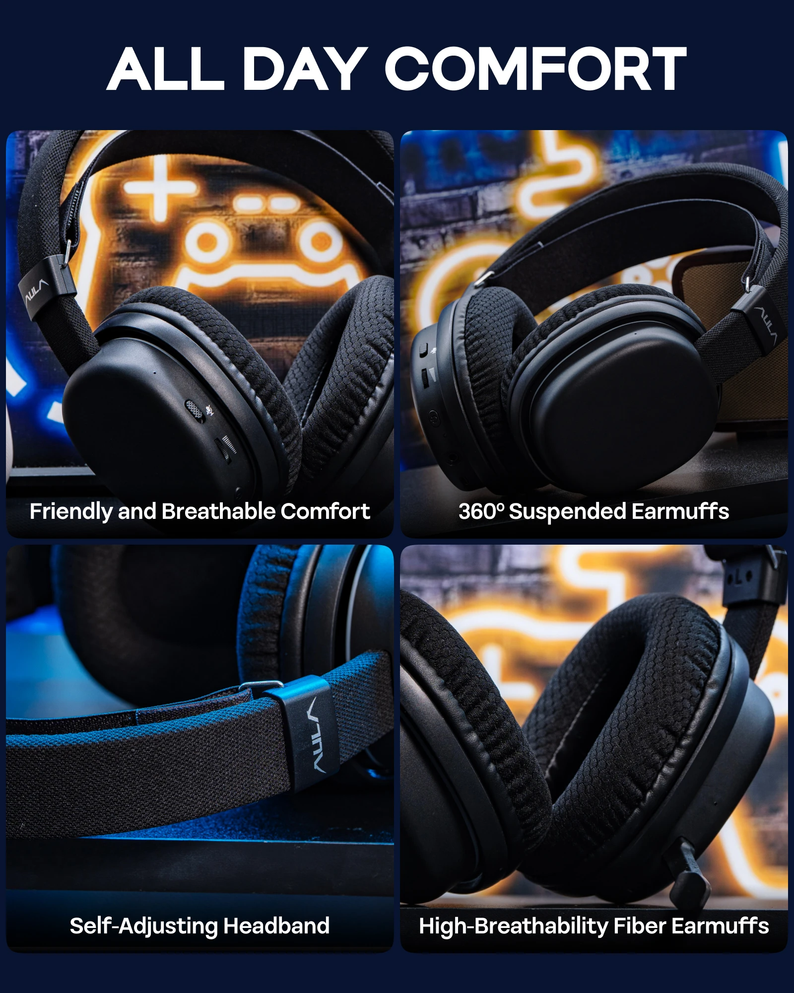 AULA G7 유선/BT/2.4GHz 무선 게이밍 헤드 - Home Cinema Headphones 리뷰 및 가격