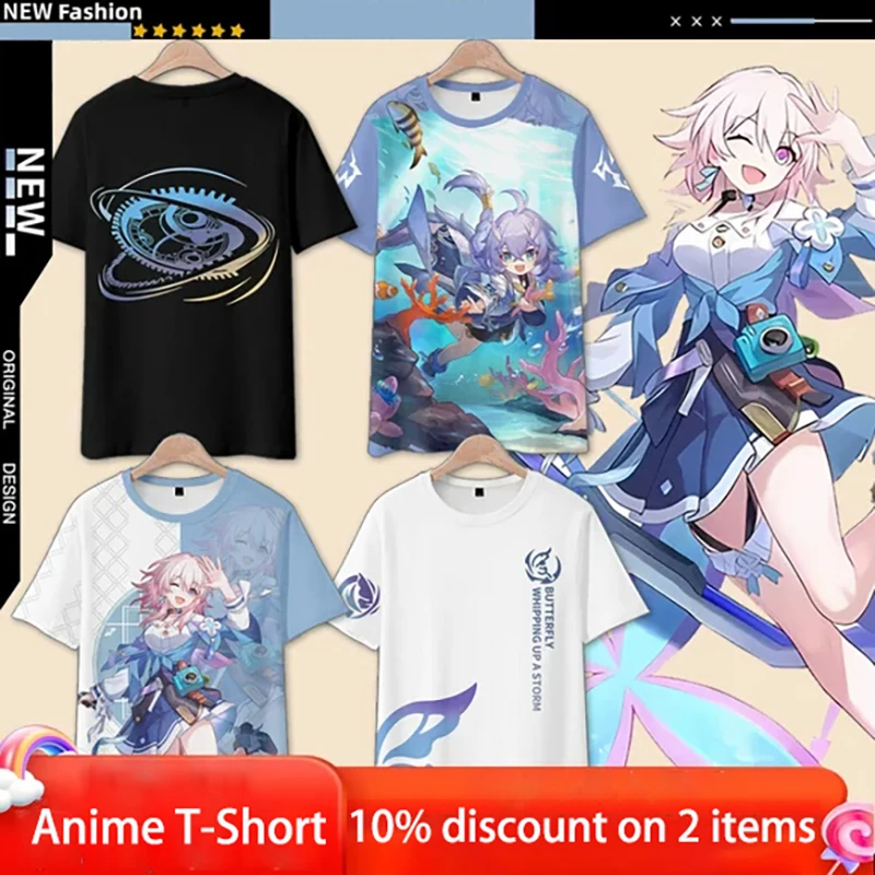 

Honkai Star Rail Anime Short Sleeve T-shirt COS Sweatshirt Adult Full Color Clothes Plus Size Holiday Gifts