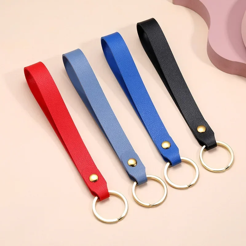 PU Leather Keychain Gift Bag Car Key Chain Holder Pendant Keyring for Men and Women